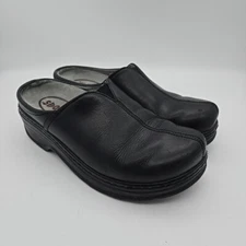 Klogs Women's Black Leather Clogs Size 8.5M Leather Upper 