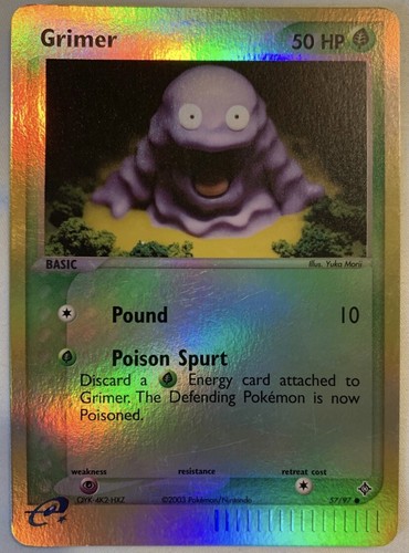 Grimer 57/97 Reverse Holographic Pokemon Card Fermi Bubbles Grading A - Photo 2/4