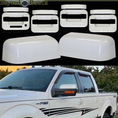 2004-2008 FORD F150 4 Door Handle COVERS w/Keypad+Top Mirrors Z1 YZ OXFORD WHITE