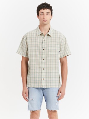 Stussy Australia Chessy Check Shirt in Green Size: S, M, L