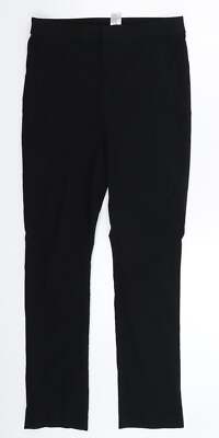 Anko Damen schwarz Nylonmischung Hose Größe 12 L29 in Extra-Slim