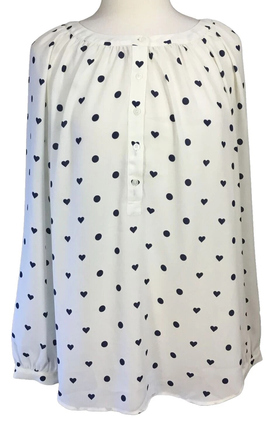 Talbots lunares blusa top para mujeres
