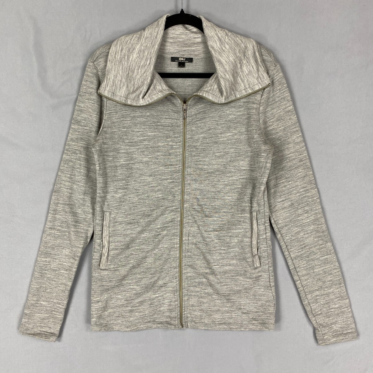 EMU Australian Sweatshirt Womens S Gray 100% Merino Wool Full Zip