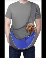 YUDODO Reflective Pet Dog Cat Sling Carrier Bag Breathable Mesh Travel Safe S/M