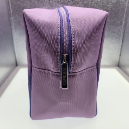 Clinique Make-up Toilettenartikel Reisetasche lila große Hülle Reißverschluss lila zweifarbig NEU - Bild 2 von 7
