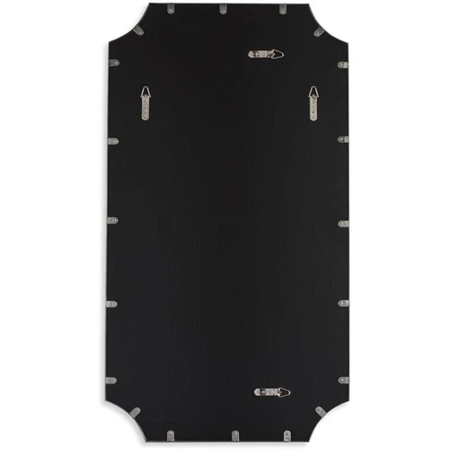 Uttermost Lennox Scalloped Corner Iron Metal Mirror in Sleek Satin Black - Picture 4 of 6