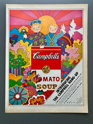 Campbell´s Tomato Soup 1968 XL Werbung 34x26cm Vintage Ad Reklame