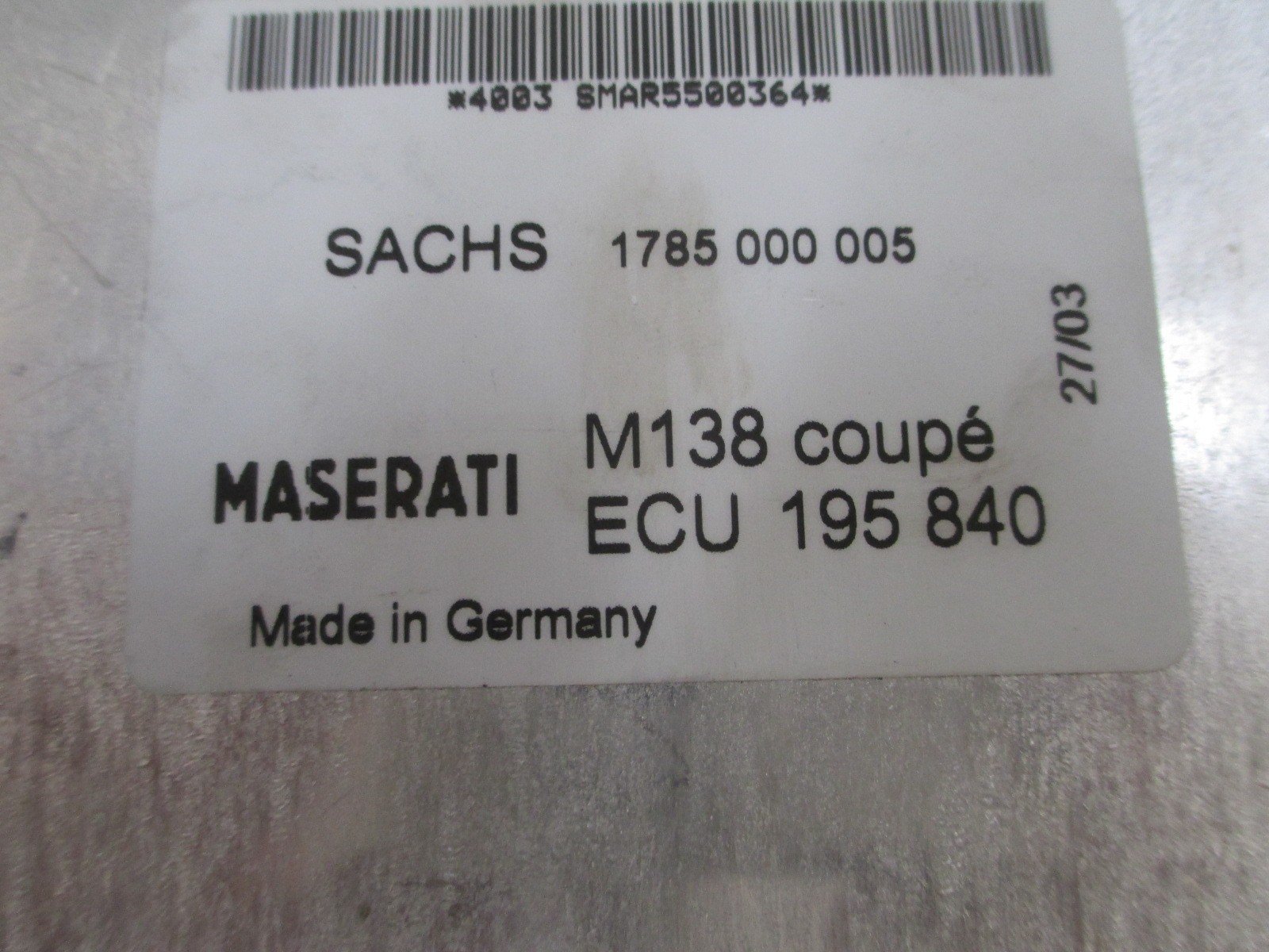 Maserati Coupe - 03-05, Suspension ECU / Shock Absorber Control Module # 195840