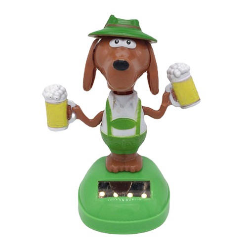 Solar Powered Car Toy Dancing Dogs Swinging Animated Bobble Head Dancer Toy