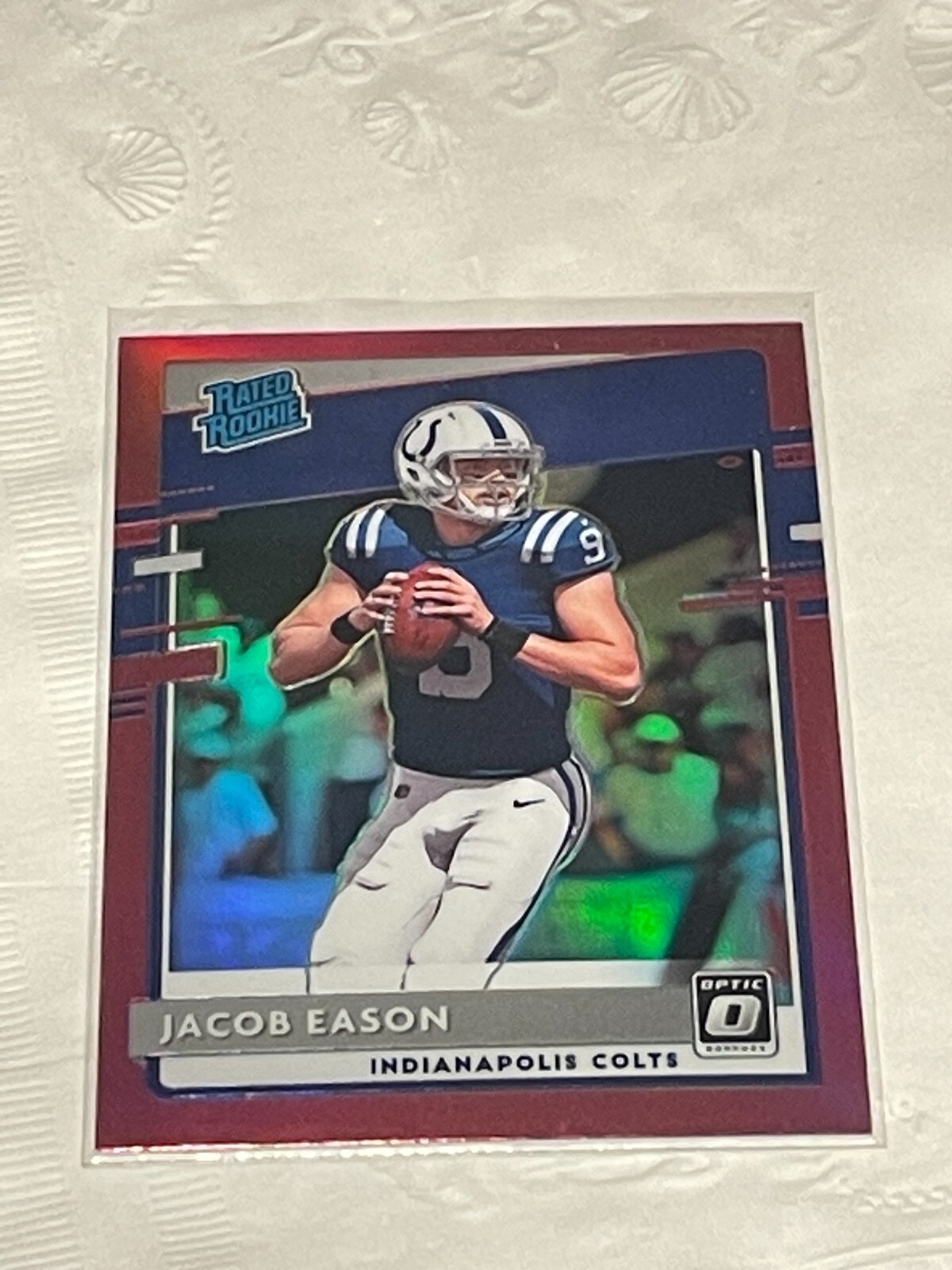 2020 OPTIC PINK HOLO PRIZM #162 JACOB EASON RC SEATTLE SEAHAWKS
