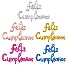 16" feliz cumplea os Spanish Happy Birthday Backdrop Balloon Banner