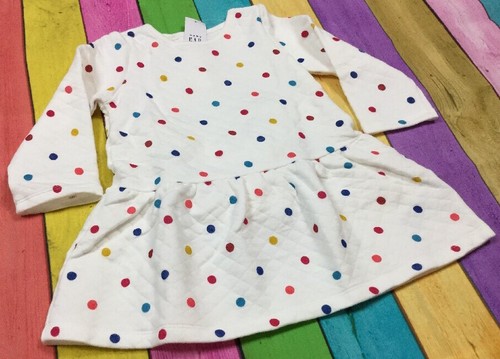 Baby Gap Mädchen Kleid 18-24 Monate. Gestepptes gepunktetes Kleid mit Bluse. Neu mit Etikett - Bild 2 von 3