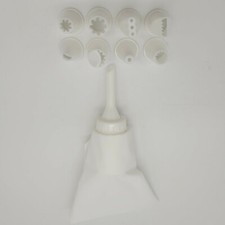 Spritzbeutel Set mit 9 Tüllen Garnierspritze Torten Sahnespritze Teig Spritztüte