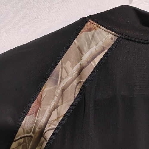 Camisa Capa Base Para Hombre Grande Negra y Camuflada Manga Larga Poliéster/Spandex Ropa Activa - Imagen 3 de 4