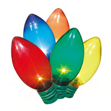 Indoor/Outdoor 100-Count LED Smooth C9 Christmas Lights, Multicolor, 57',