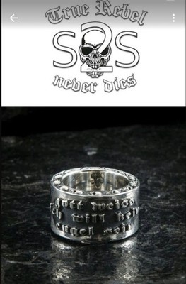 Ring ''Gott weiss ich will kein Engel sein'' S2S Steel to Silver