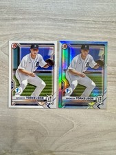 2021 Bowman 1st Edition Spencer Torkelson (#BFE-96) – Base + Sky Blue Parallel