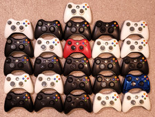 Microsoft Xbox 360 Official Controllers OEM Genuine Lot 26 - For Parts or Repair