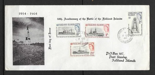 Falklands 1964 Battle First Day Cover in good condition