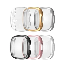 Glossy TPU Full Protect Screen Protector Soft Case Cover For Fitbit Versa 4