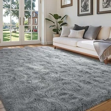 4x5.9 Fluffy Shaggy Rug,Super Soft Plush Area Carpet for Living Room & Bedroo...