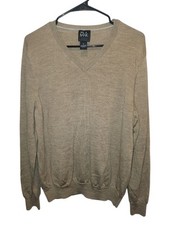 Jos A Bank 100 Merino Wool Mens XL Sweater Cardigan Pullover Knit Grandpacore