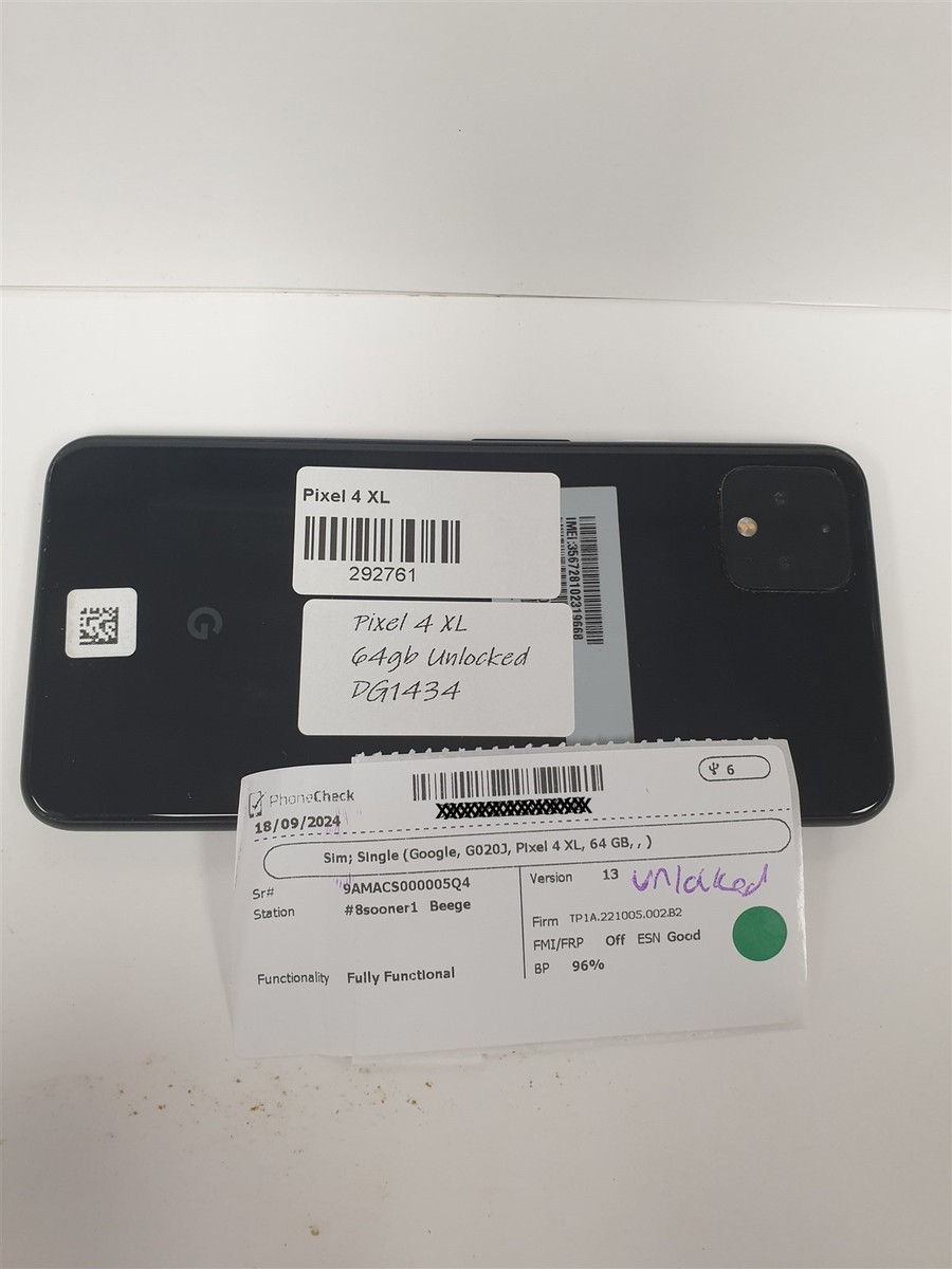 Google Pixel 4 XL - 64 GB - Just Black (Unlocked) for sale online