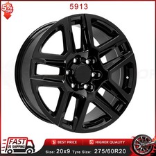 20 X 9 For Chevrolet Silverado Tahoe 1500 Replacement Wheel Rim 5913 Gloss Black 20 X 9 For Chevrolet Silverado Tahoe 1500 Replacement Wheel Rim 5913 Gloss Black