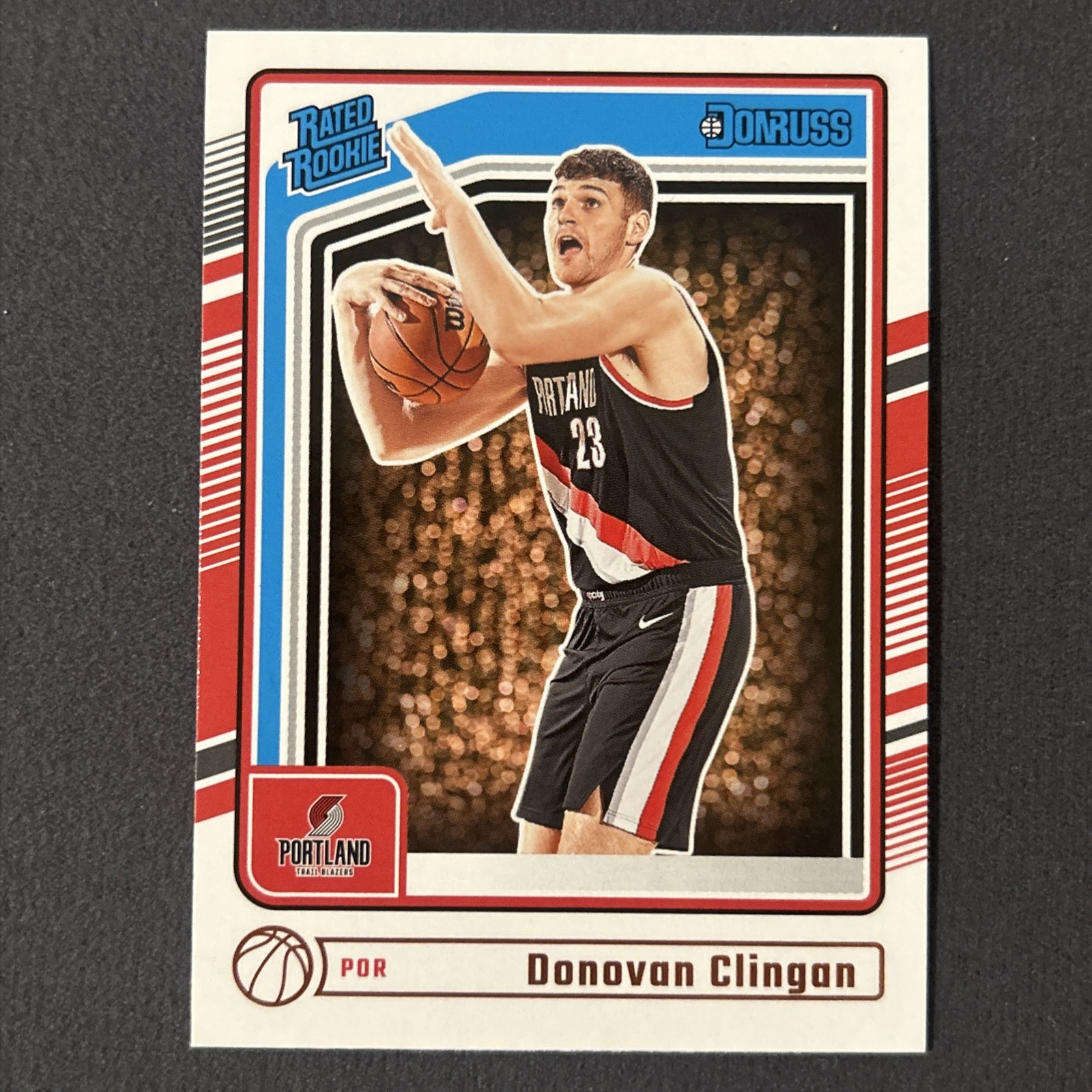 2024-25 Donruss Donovan Clingan #223 Rated Rookie RC Trailblazers Basketball