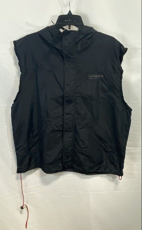 Ralph Lauren Men's Black Hooded Nylon Shell Performance Vest Sz XL