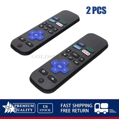2PCS Remote Control Replacement For All TCL Hisense Onn Roku TV