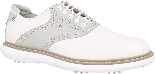 FootJoy FJ Traditions 57957 White/Grey/White Men Golf Shoe - Picture 3 of 16