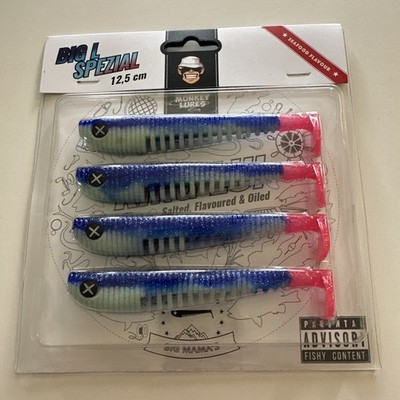 Monkey Lures King Lui 12,5cm - 4 Gummifische zum Zanderangeln, Gummiköder Neu 