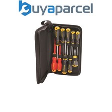 STANLEY 10 Piece Mixed Screwdriver Set INC x2 VDE Screwdrivers in Tool Wallet