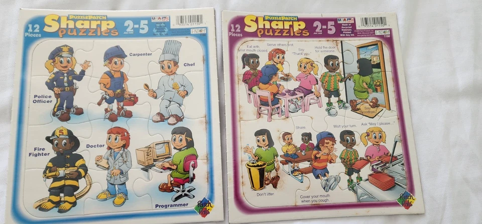 Puzzle Patch Sharp Children's Puzzles Lot of 12 Mixed Themes New Sealed - Image 2 of 4
