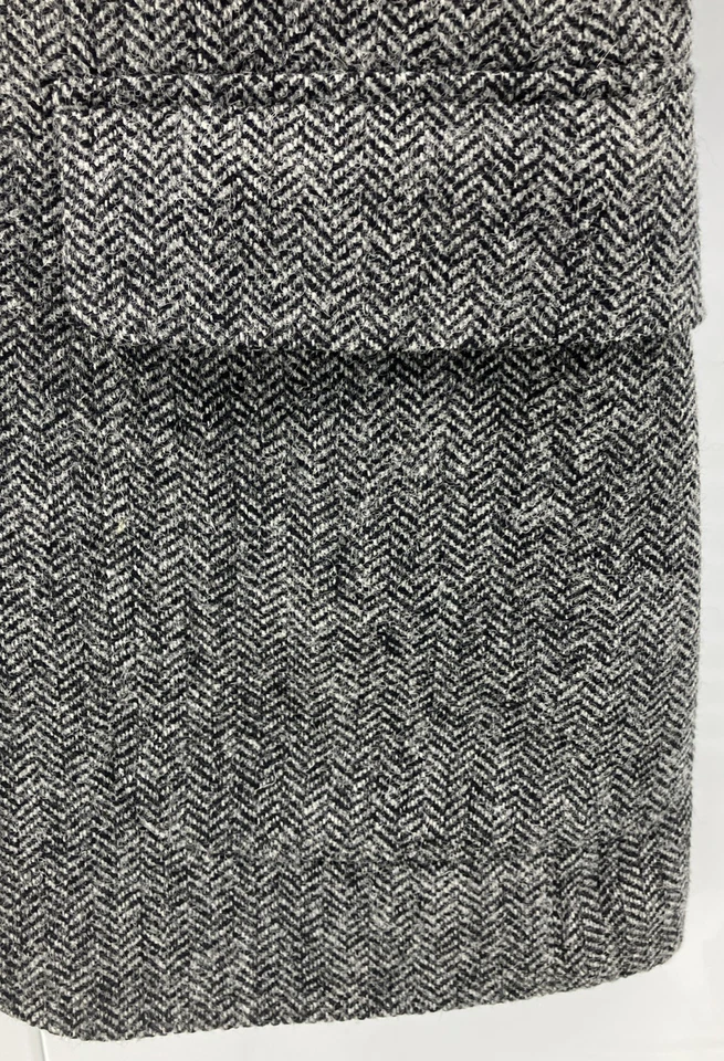 J. Blazer Abrigo Deportivo Crew Ludlow Yorkshire Moon Tweed Negro Espiga Talla 36R Foto 4 de 4