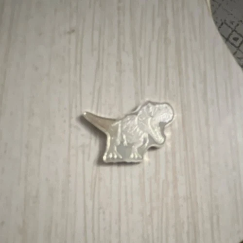 silver 5 gram 999 fine T-Rex shaped bullion bar