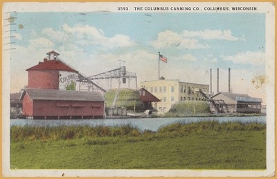 Columbus, WIS., The Columbus Canning Co. on the Craw Fish River - 1931