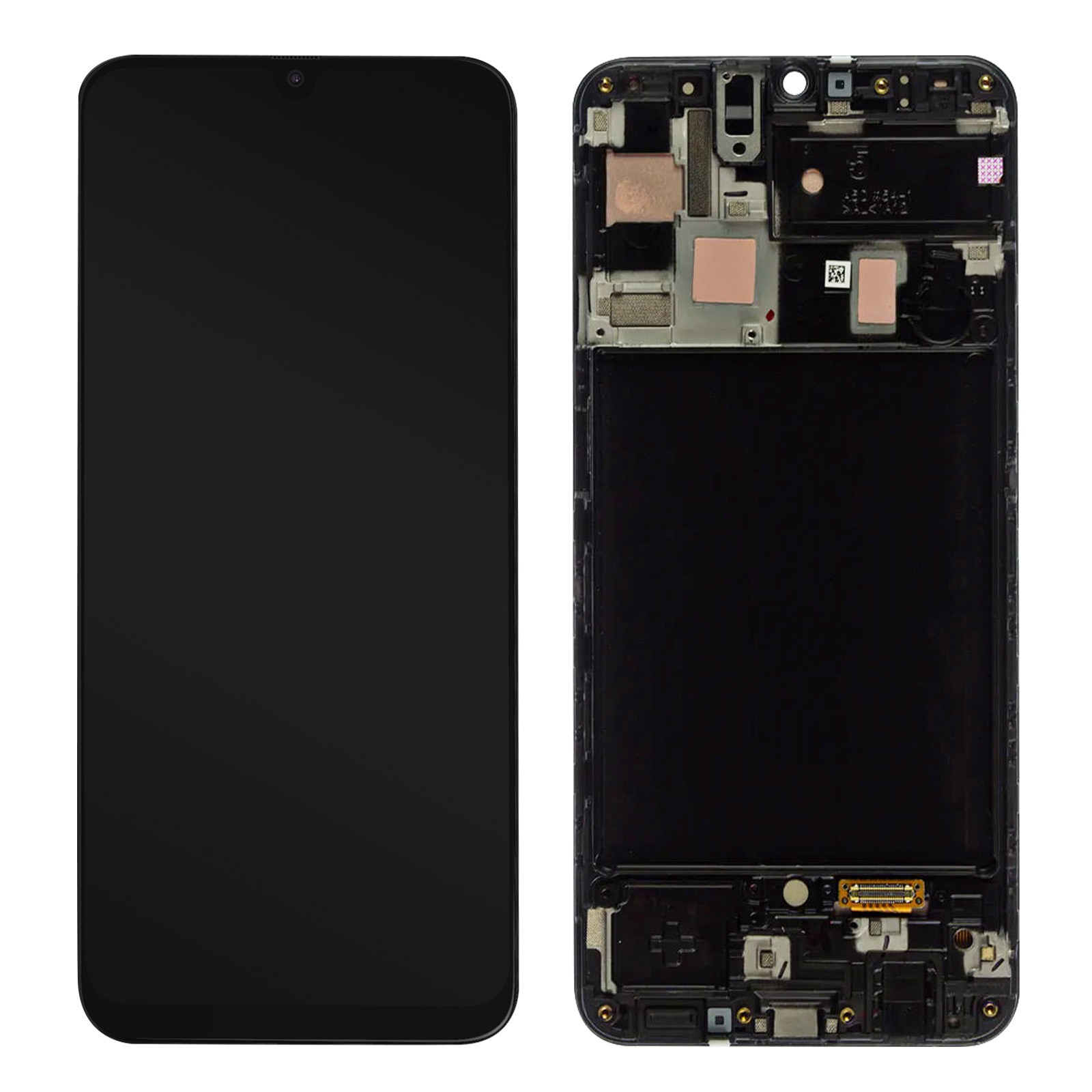 Écran LCD compatible A50 noir de 6.4 pouces avec vitre tactile assemblée