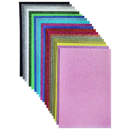 Glitter Felt, Glitter Sheets, 8 x12 inches Felt Glitter for Craft, 20pcs Pack... - 第 1/9 張圖片