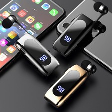 Wireless Bluetooth V5.2 Headset Retractable Cable In-ear Single Sports EarphonbN