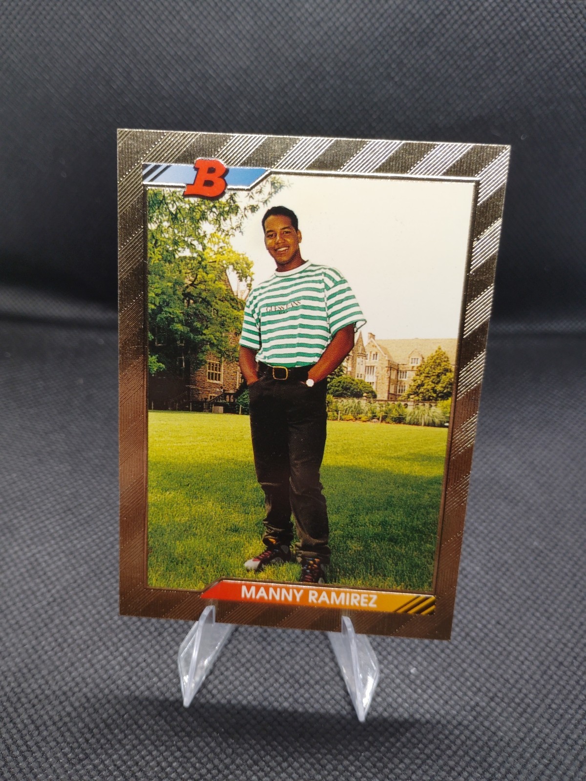 1992 BOWMAN GOLD FOIL #676 MANNY RAMIREZ RC  - CLEVELAND INDIANS