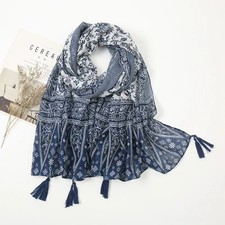 Lovely Patchwork Aztec Floral Tassel Viscose Shawl Scarf Lady High Quality Wrap