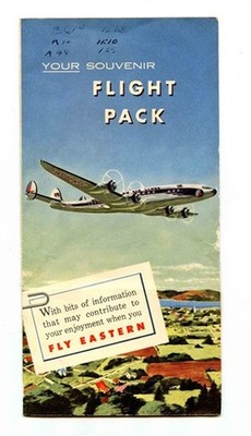 EAL Eastern Airlines Your Souvenir Flight Pack & Contents 1950's