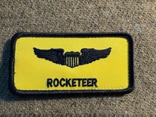 USAF Pilot Nametag ~ 336th FS Rocketeers w/ Hook Loop back