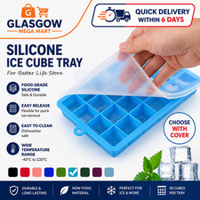 24 Slot Silicone Ice Cube Tray With Lid Easy Release Freezer Cube Mold