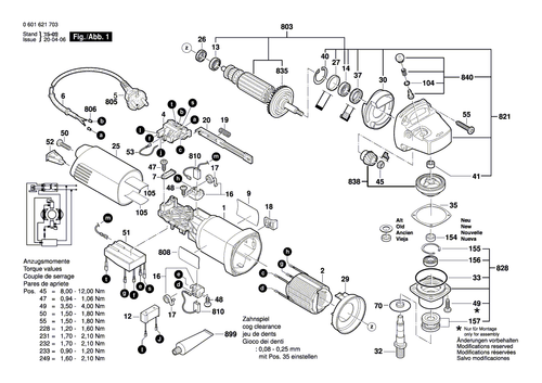 New Genuine Bosch 3603523041 Grinding Spindle - Picture 2 of 3