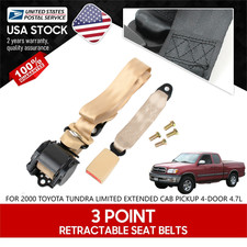 For 2000 Toyota Tundra Limited Extended Universal 3 Point Retractable Seat Belt For 2000 Toyota Tundra Limited Extended Universal 3 Point Retractable Seat Belt