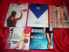 Seidiges Paket glänzende & transparente Nylons Feinstrumpfhosen Gr. 40 42 44 OVP