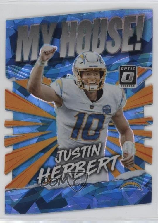 2021 Panini Donruss Optic My House! Ice Prizm 10/15 Justin Herbert #MH-13 t4l